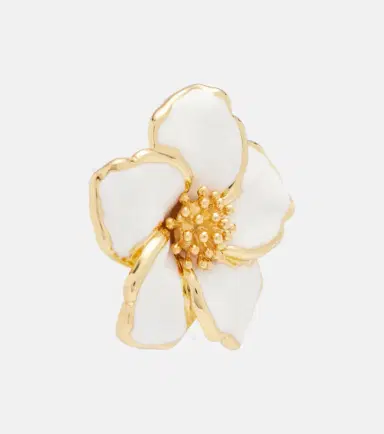 Dolce & Gabbana Floral enamel clip-on earrings | Thumbnail 2