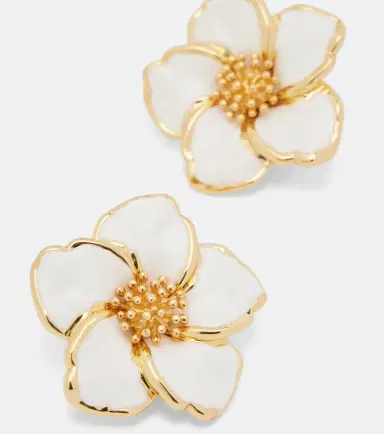 Dolce & Gabbana Floral enamel clip-on earrings | Thumbnail 3