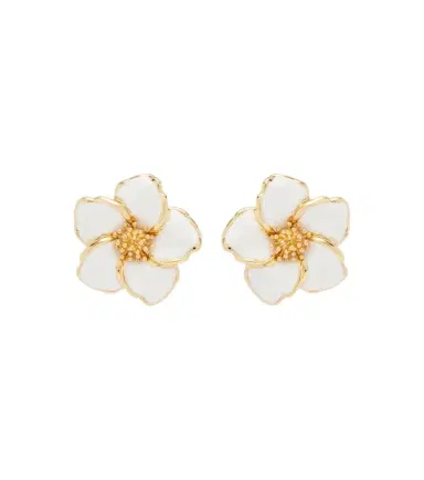 Dolce & Gabbana Floral enamel clip-on earrings | Thumbnail 1
