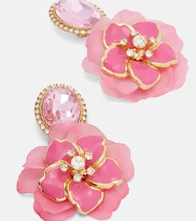 Dolce & Gabbana Embellished floral clip-on earrings | Thumbnail 3