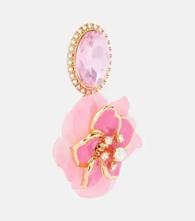 Dolce & Gabbana Embellished floral clip-on earrings | Thumbnail 4