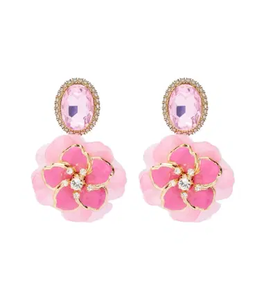 Dolce & Gabbana Embellished floral clip-on earrings | Thumbnail 1