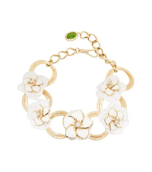 Dolce & Gabbana Embellished floral chain necklace