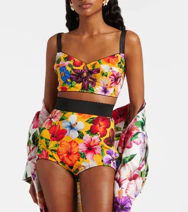 Dolce & Gabbana Floral silk-blend shorts | Thumbnail 2