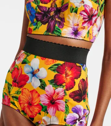 Dolce & Gabbana Floral silk-blend shorts | Thumbnail 4