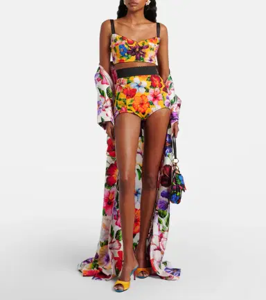 Dolce & Gabbana Floral silk-blend shorts | Thumbnail 5