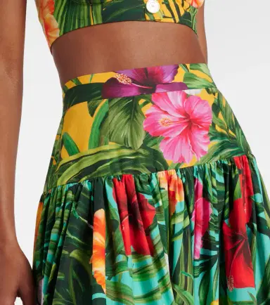 Dolce & Gabbana Floral tiered cotton maxi skirt | Thumbnail 3