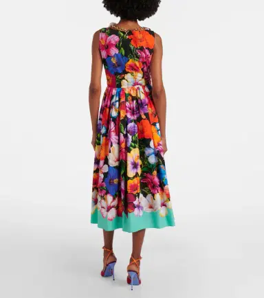 Dolce & Gabbana Floral cotton midi dress | Thumbnail 2