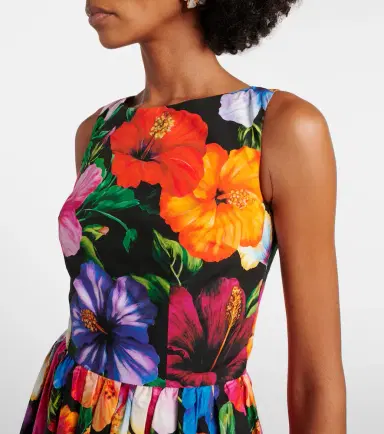 Dolce & Gabbana Floral cotton midi dress | Thumbnail 4