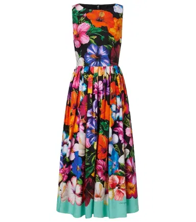 Dolce & Gabbana Floral cotton midi dress | Thumbnail 1