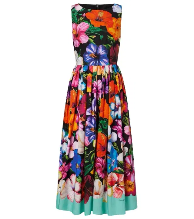 Dolce & Gabbana Floral cotton midi dress