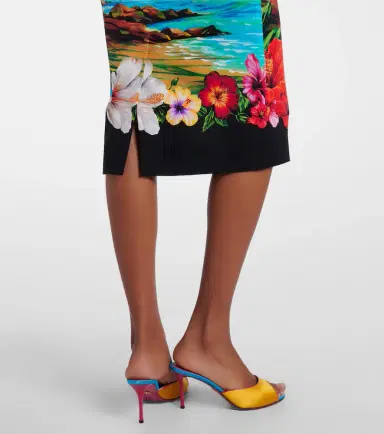 Dolce & Gabbana Printed silk-blend midi dress | Thumbnail 2