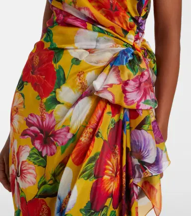 Dolce & Gabbana Floral one-shoulder silk gown | Thumbnail 2