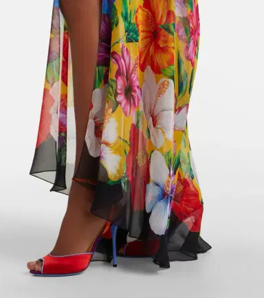 Dolce & Gabbana Floral one-shoulder silk gown | Thumbnail 5