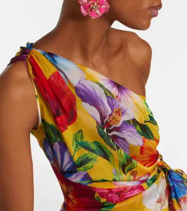 Dolce & Gabbana Floral one-shoulder silk gown | Thumbnail 6