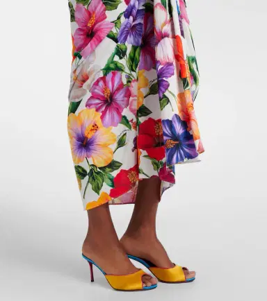 Dolce & Gabbana Cutout floral gathered midi dress | Thumbnail 2