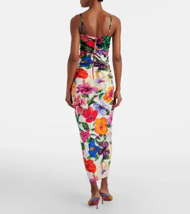 Dolce & Gabbana Cutout floral gathered midi dress | Thumbnail 3