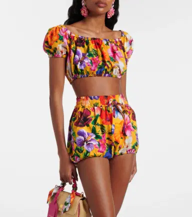 Dolce & Gabbana Floral off-shoulder cotton crop top | Thumbnail 3 Dolce & Gabbana Floral off-shoulder cotton crop top | Thumbnail 3