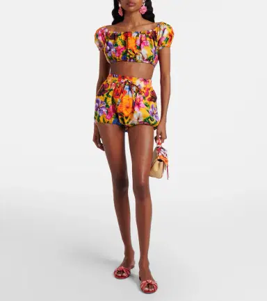 Dolce & Gabbana Floral off-shoulder cotton crop top | Thumbnail 4 Dolce & Gabbana Floral off-shoulder cotton crop top | Thumbnail 4