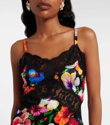 Dolce & Gabbana Floral silk and cotton-blend minidress | Thumbnail 5