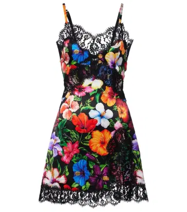 Dolce & Gabbana Floral silk and cotton-blend minidress | Thumbnail 1