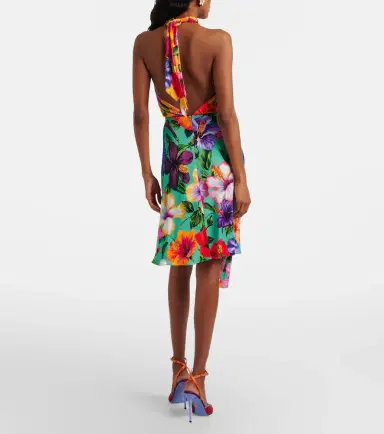 Dolce & Gabbana Cutout floral halterneck minidress | Thumbnail 2