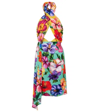 Dolce & Gabbana Cutout floral halterneck minidress | Thumbnail 1