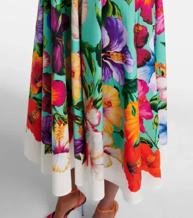 Dolce & Gabbana Floral cotton bustier dress | Thumbnail 4