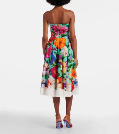 Dolce & Gabbana Floral cotton bustier dress | Thumbnail 5