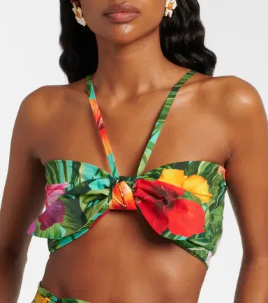 Dolce & Gabbana Bow-detail floral cotton bra top | Thumbnail 2
