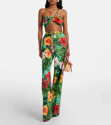 Dolce & Gabbana Bow-detail floral cotton bra top | Thumbnail 4