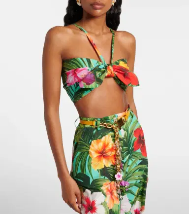 Dolce & Gabbana Bow-detail floral cotton bra top | Thumbnail 5