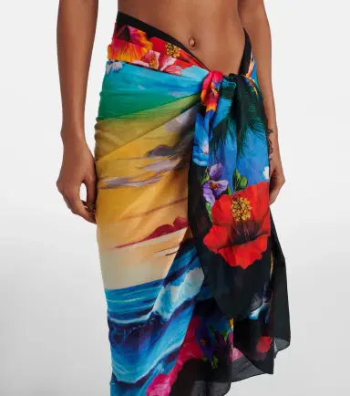 Dolce & Gabbana Floral cotton beach cover-up | Thumbnail 3
