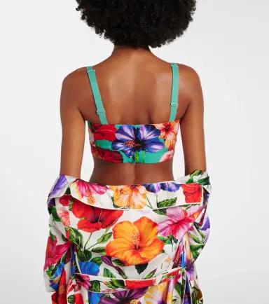 Dolce & Gabbana Floral silk-blend crop top | Thumbnail 5 Dolce & Gabbana Floral silk-blend crop top | Thumbnail 5