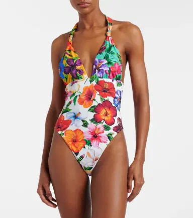 Dolce & Gabbana Floral halterneck swimsuit | Thumbnail 3
