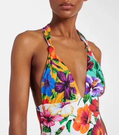 Dolce & Gabbana Floral halterneck swimsuit | Thumbnail 4