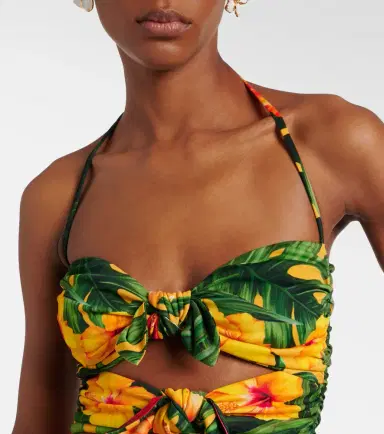 Dolce & Gabbana Cutout floral halterneck crop top | Thumbnail 3 Dolce & Gabbana Cutout floral halterneck crop top | Thumbnail 3
