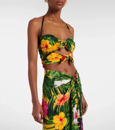 Dolce & Gabbana Cutout floral halterneck crop top | Thumbnail 4 Dolce & Gabbana Cutout floral halterneck crop top | Thumbnail 4