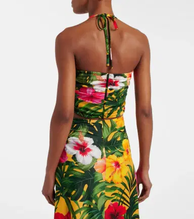 Dolce & Gabbana Cutout floral halterneck crop top | Thumbnail 5 Dolce & Gabbana Cutout floral halterneck crop top | Thumbnail 5