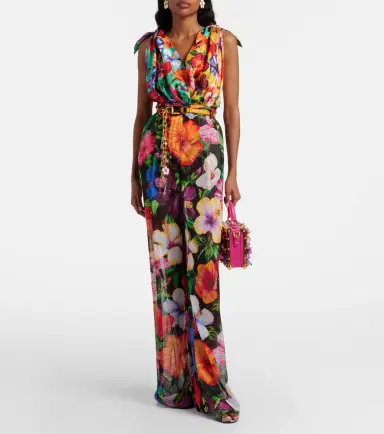 Dolce & Gabbana Floral silk-blend playsuit | Thumbnail 5