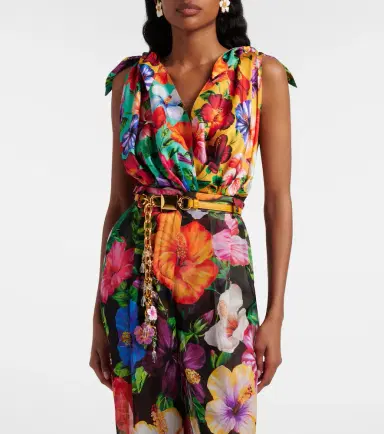 Dolce & Gabbana Floral silk-blend playsuit | Thumbnail 7
