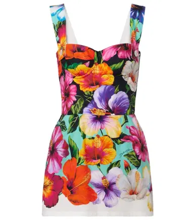 Dolce & Gabbana Floral cotton minidress | Thumbnail 1