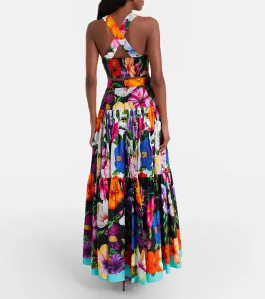 Dolce & Gabbana Floral tiered cotton maxi skirt | Thumbnail 5