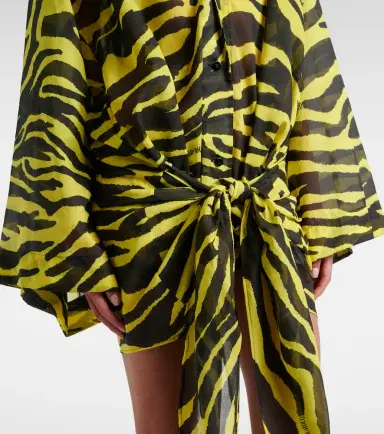 The Attico Animal-print cotton muslin minidress | Thumbnail 2