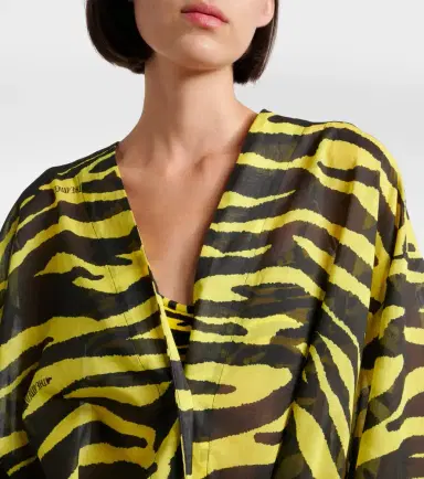 The Attico Animal-print cotton muslin minidress | Thumbnail 5