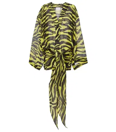 The Attico Animal-print cotton muslin minidress | Thumbnail 1
