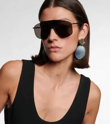 Alaïa Alaïa Lettering Logo aviator sunglasses | Thumbnail 5