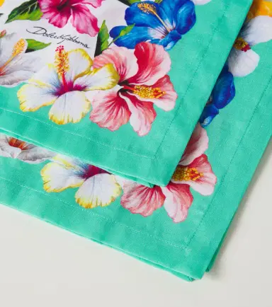 Dolce & Gabbana Casa Set of 2 floral linen napkins | Thumbnail 2
