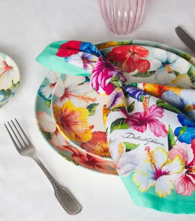 Dolce & Gabbana Casa Set of 2 floral linen napkins | Thumbnail 3