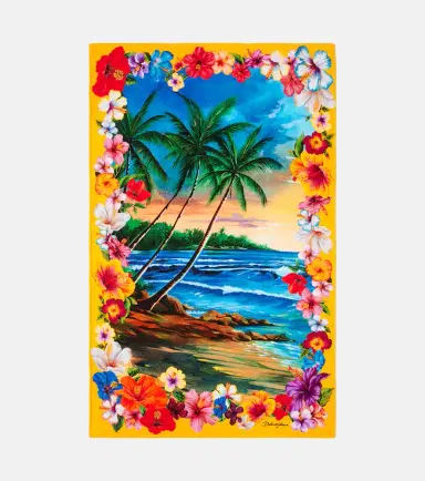 Dolce & Gabbana Casa Printed cotton terry beach towel | Thumbnail 4